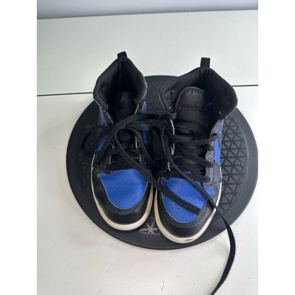 Nike Air Jordan 1 Mid Shoes "Royal Blue" Black White DQ8424-042 Size 2Y Youth - Picture 4 of 10